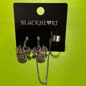 BLACKHEART  Two sets!  Dragon earring / cuff sets
